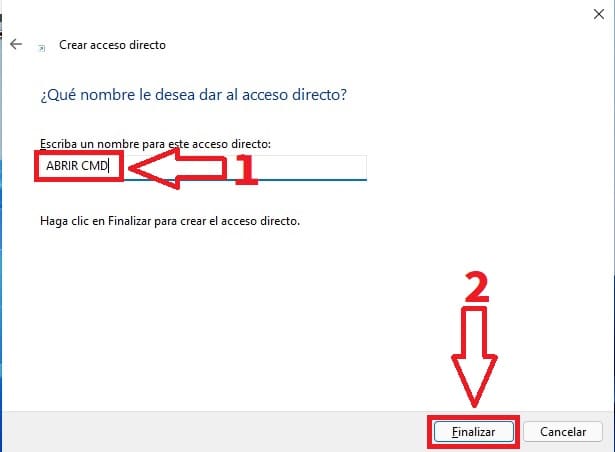 command prompt shortcut.