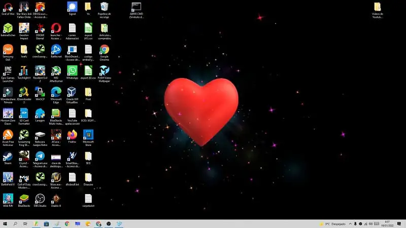 Make a heart move in Windows 10.