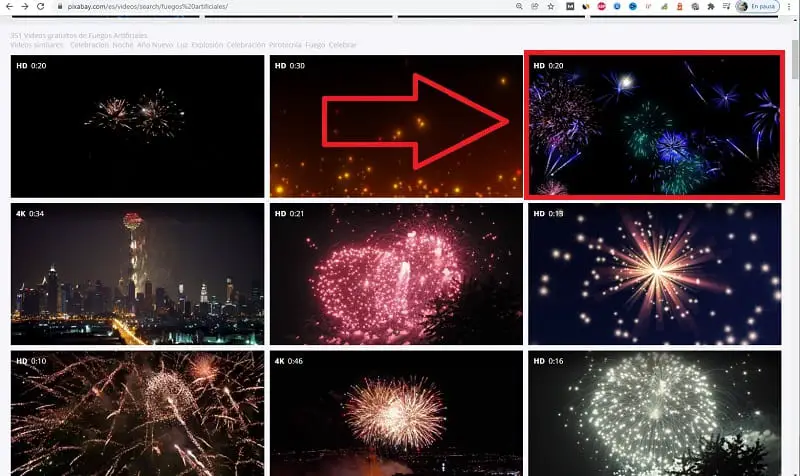 Animated Fireworks Windows 10.