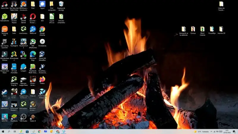 Bonfire desktop wallpaper.