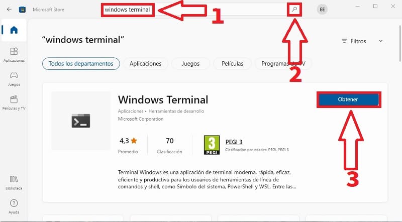 install windows terminal without store