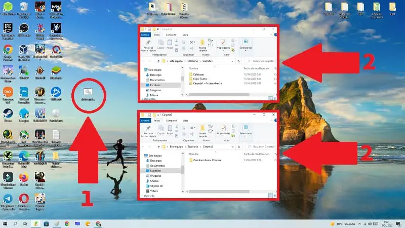 2 folders at once at the same time.