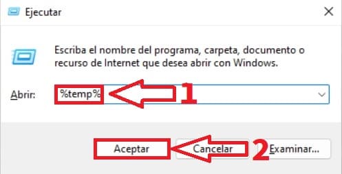 %Temp% run Windows 11.