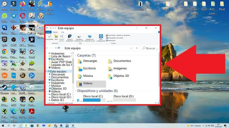 Enlarge font explorer windows 10.